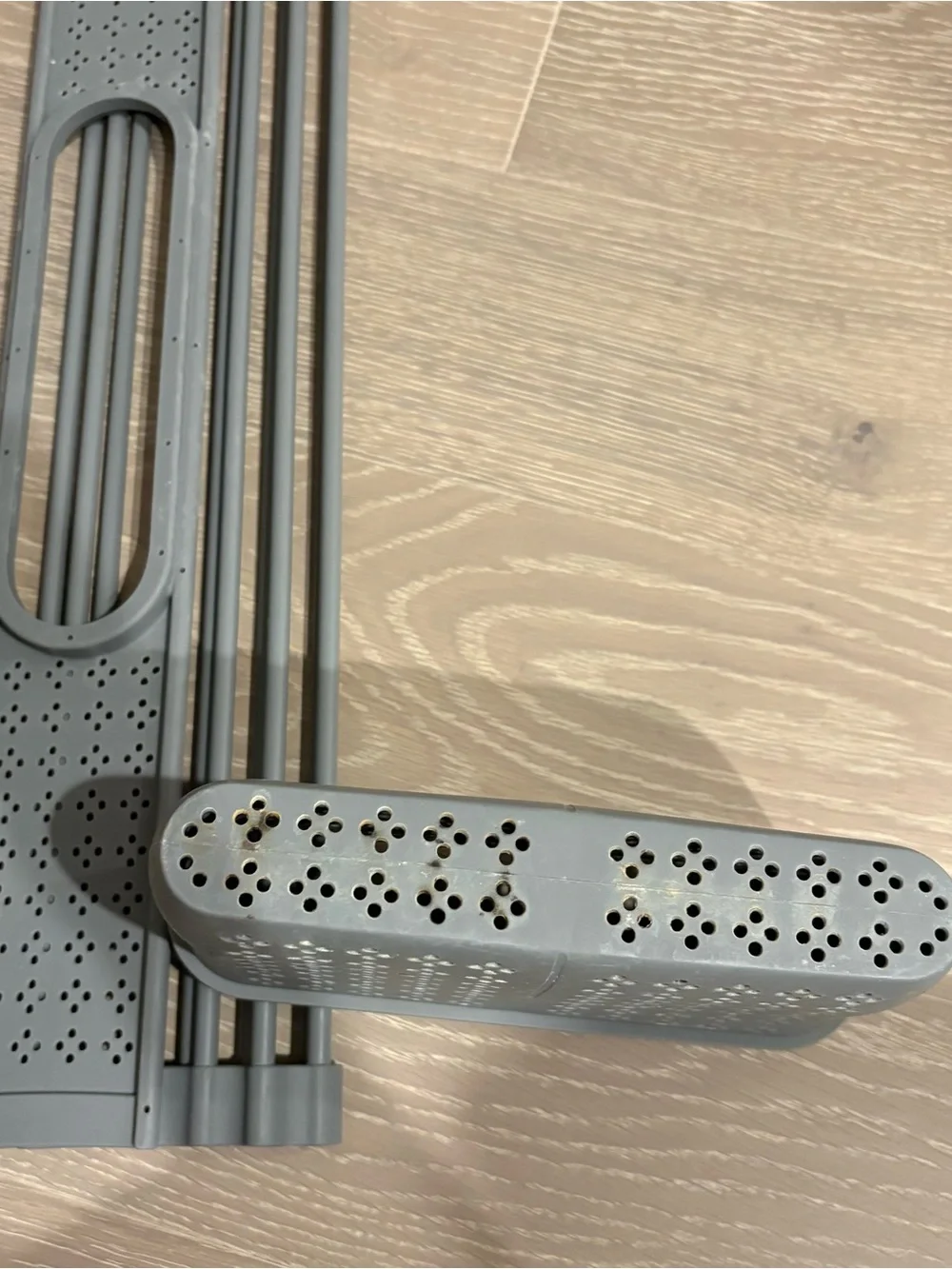 Gray Over-Sink Roll-Up Dish Drying Rack with Utensil Holder